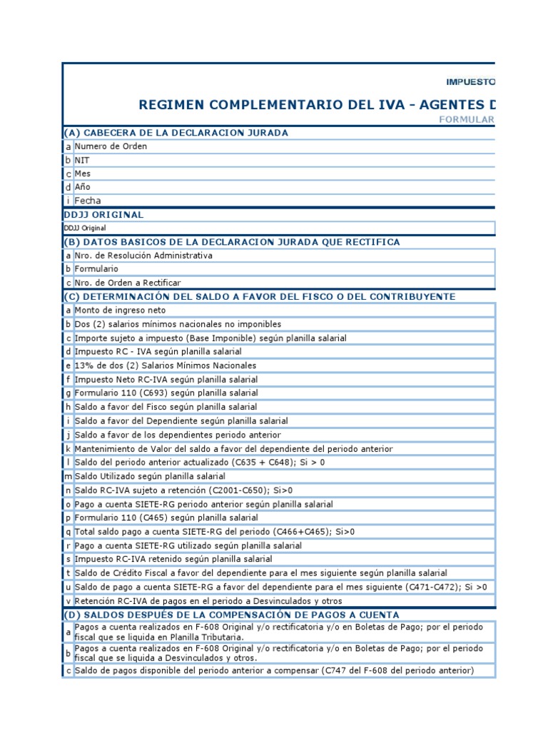 Formulario 608 v4: Declaración IVA | PDF | Impuestos | Impuesto al ...