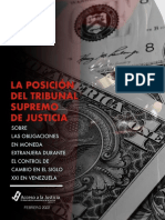 La Posicion Del TSJ Sobre Las Obligaciones en Moneda Extranjera Durante El Control de Cambio en El Siglo Xxi en Venezuela