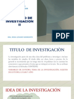 Idea de Investigacion