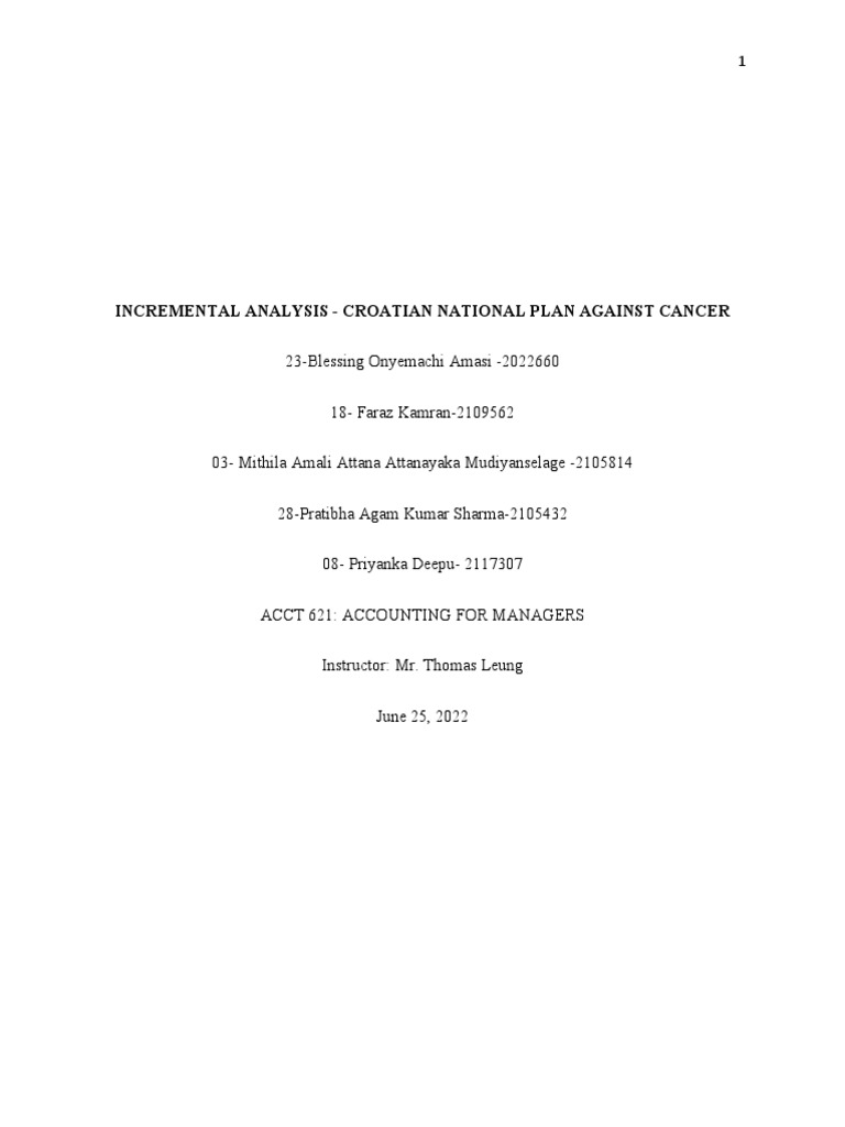 Team 3 incremental analysis pdf cancer preventive healthcare