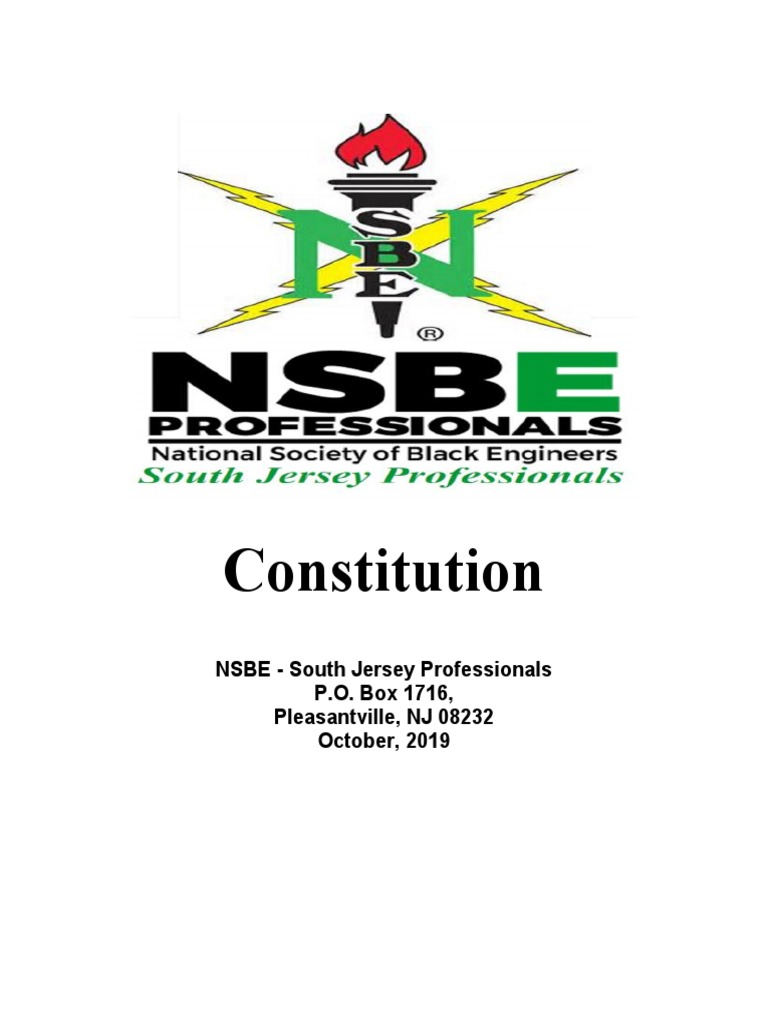 NSBE South Jersey Professionals Constitution | PDF | Board Of Directors ...