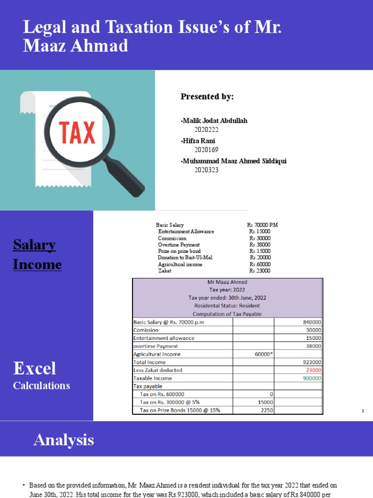Presentation Of Taxation Pdf Taxes Income