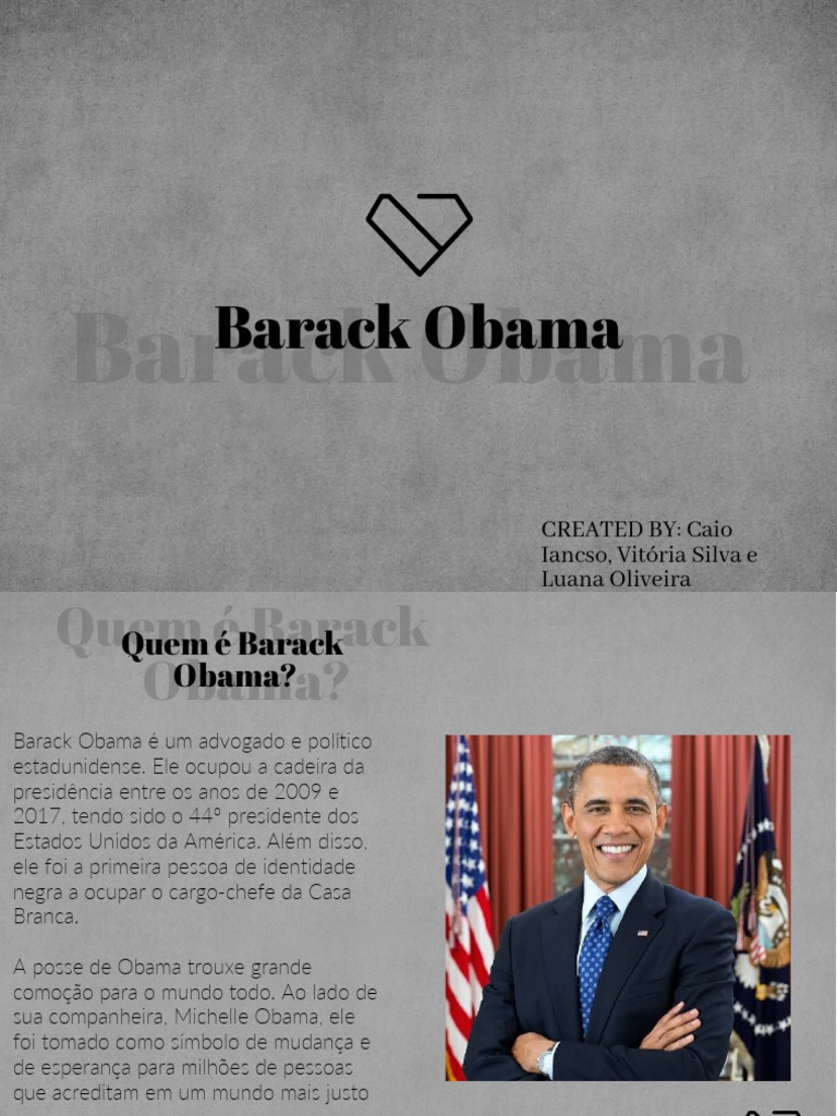 Biografia Resumida de Barack Obama | PDF | Barack Obama | Os Estados Unidos