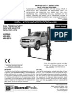 XPR 9DS Two Post Lift Manual 5900348 BendPak