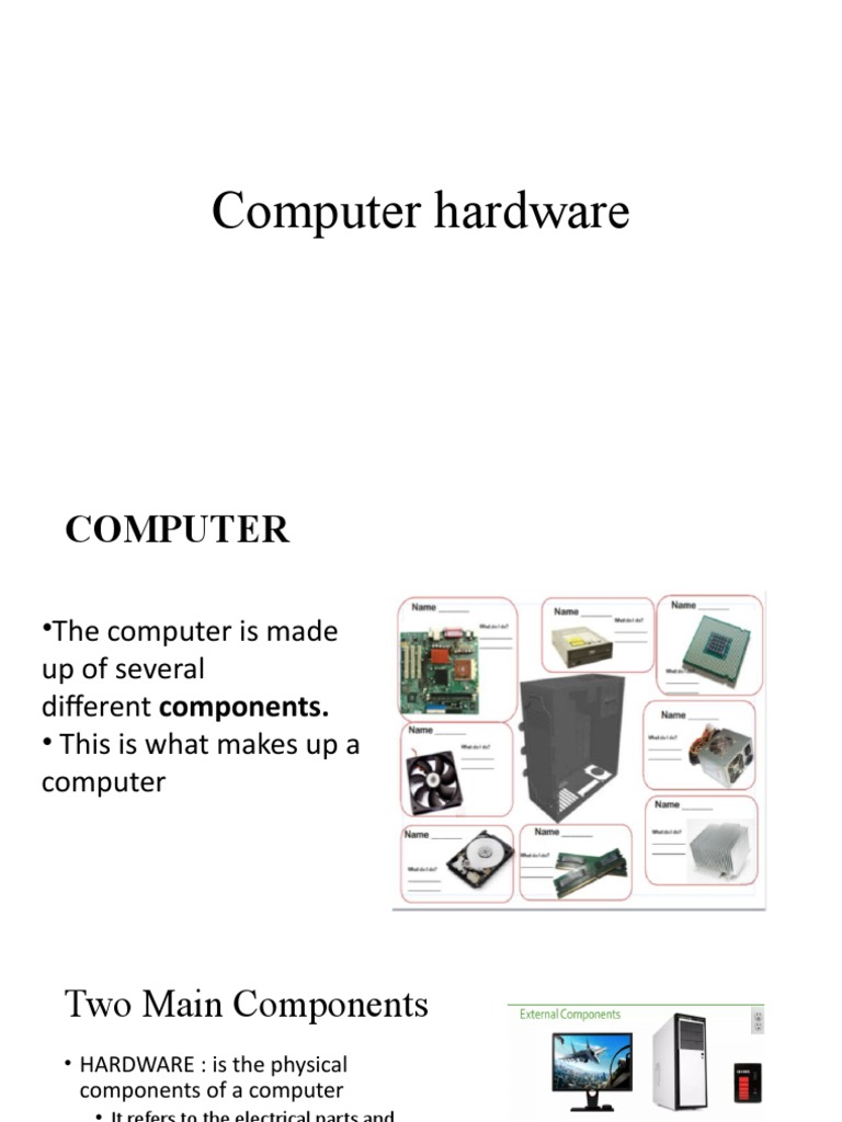 Lesson A Hardware Software PDF Printer Computer Data