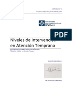 Actividad 2 Niveles de Intervención Atención Temprana.