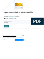 Open Deed of Sale of A Motor Vehicle - PDF - Written Communication - Document