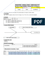 Visiontek Consultancy Services PVT LTD: Estimation of Measurement Uncertainty in Testing - Chemical