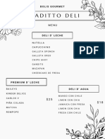 White Minimalistic Modern Coffee Food Menu