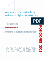TEMA 02 PES 2023 - Elementos Funcionales de Un Ordenador Digital. Arquitectura