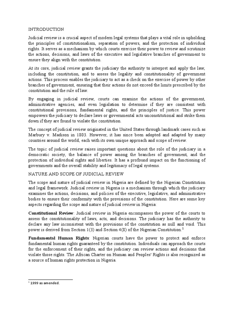 constitutional-review-judicial-review-in-nigeria-encompasses-the-power