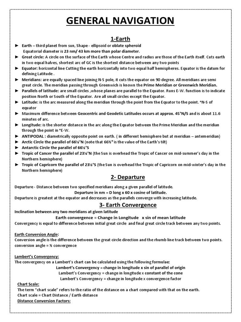 General Navigation Capsule Course PDF