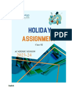 Class XI English Holiday Assignment 2023