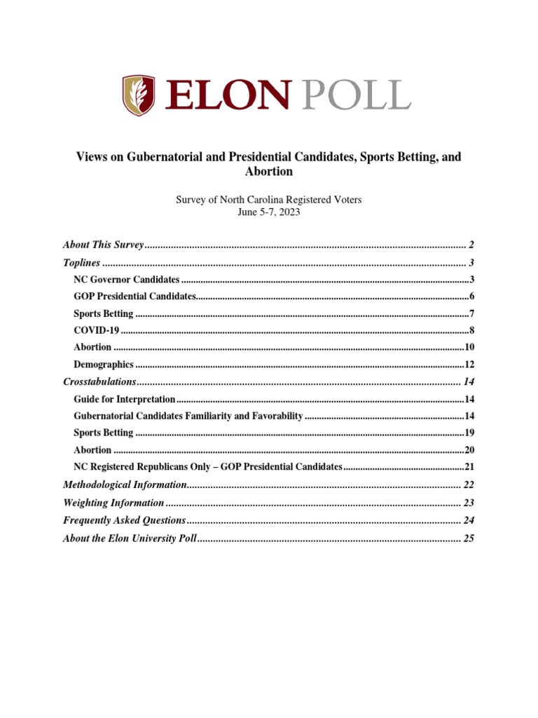 Elon Poll Report | PDF