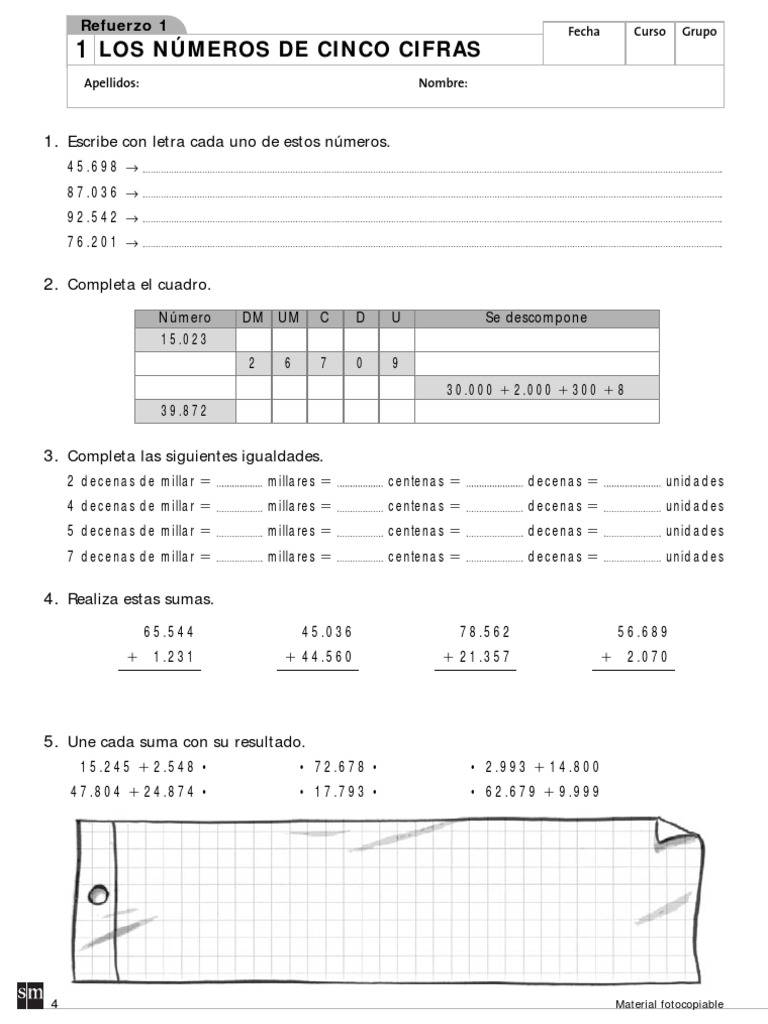 4 SM Matematicas Refuerzo y Ampliacion Cuarto de Primaria | PDF ...