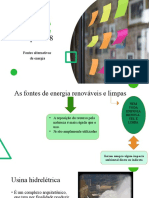 9 Ano - Capítulo 8 - Fontes de Energia Alternativa