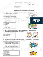 Avaliação Integrada 1º Ano