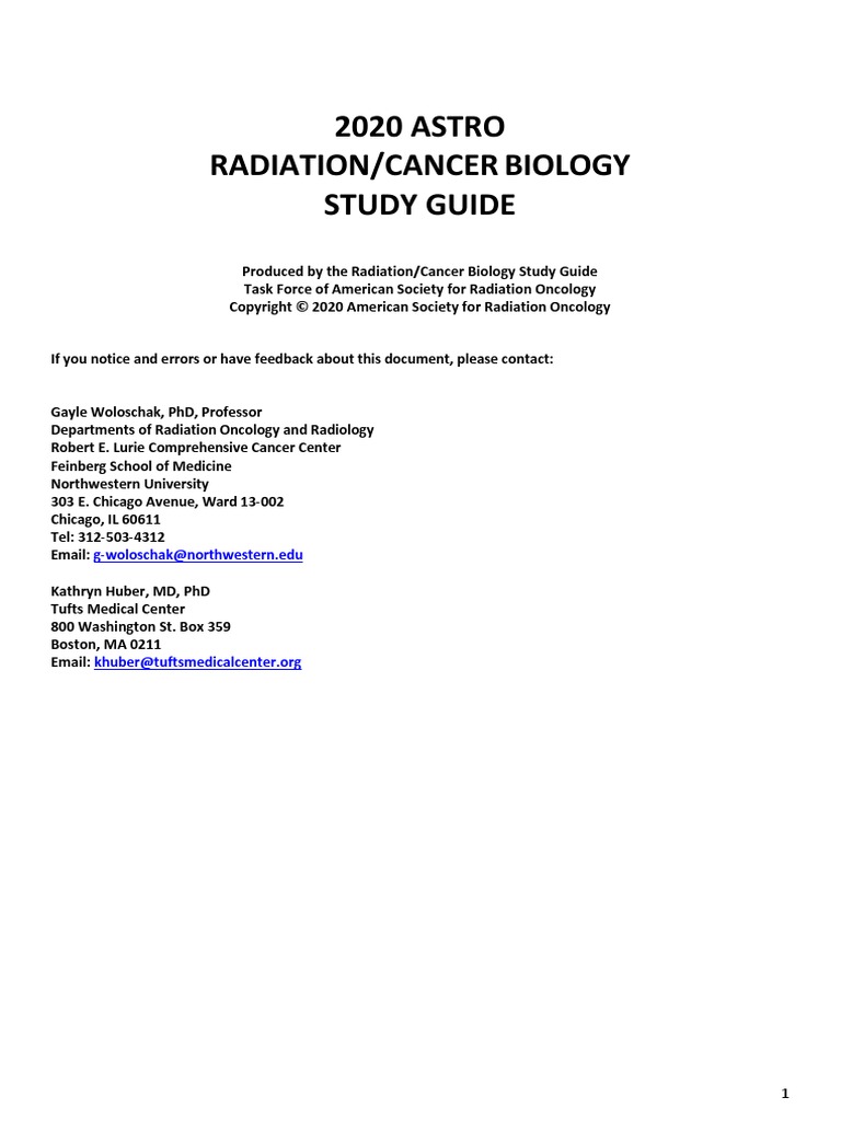 RadBio StudyGuide 20 | PDF | Apoptosis | Dna Repair