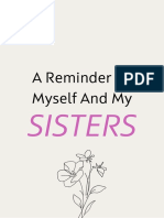 A Reminder To Myself and My Sisters