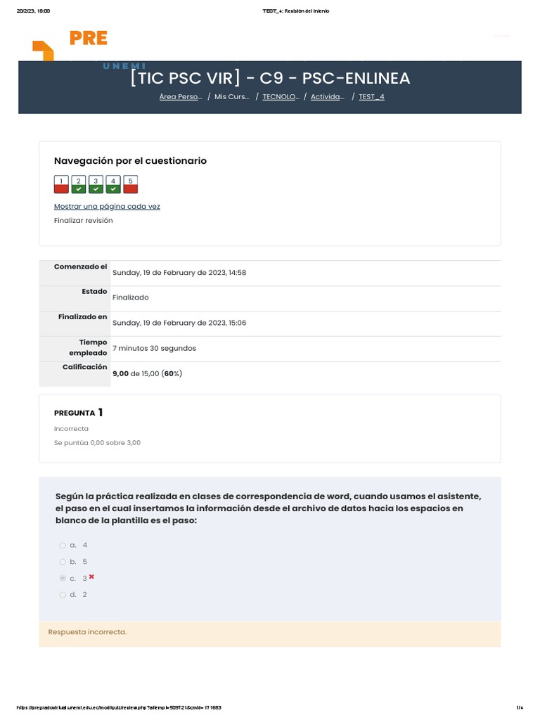 Test N3-4 Tic S | PDF | Informática
