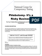 Phlebotomy - It's A Risky Business