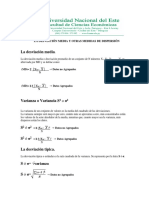 Une Estadistica La Desviación Media, Tipica y Otras Medidas de Dispersión