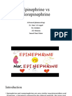 Epinephrine Vs Norepinephrine: Advanced Pharmacology Dr. Sana' Al Aqqad by Students: Ali Ghanem Ismael Bani Matar