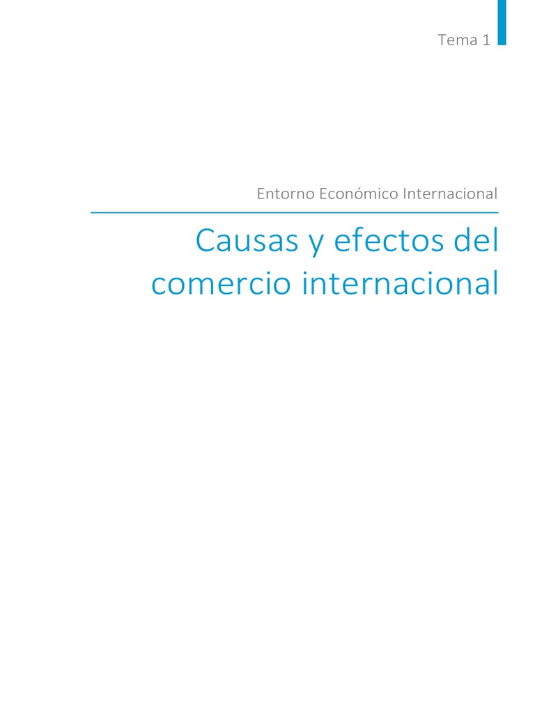 Causas y Efectos del Comercio Internacional | PDF | Comercio ...