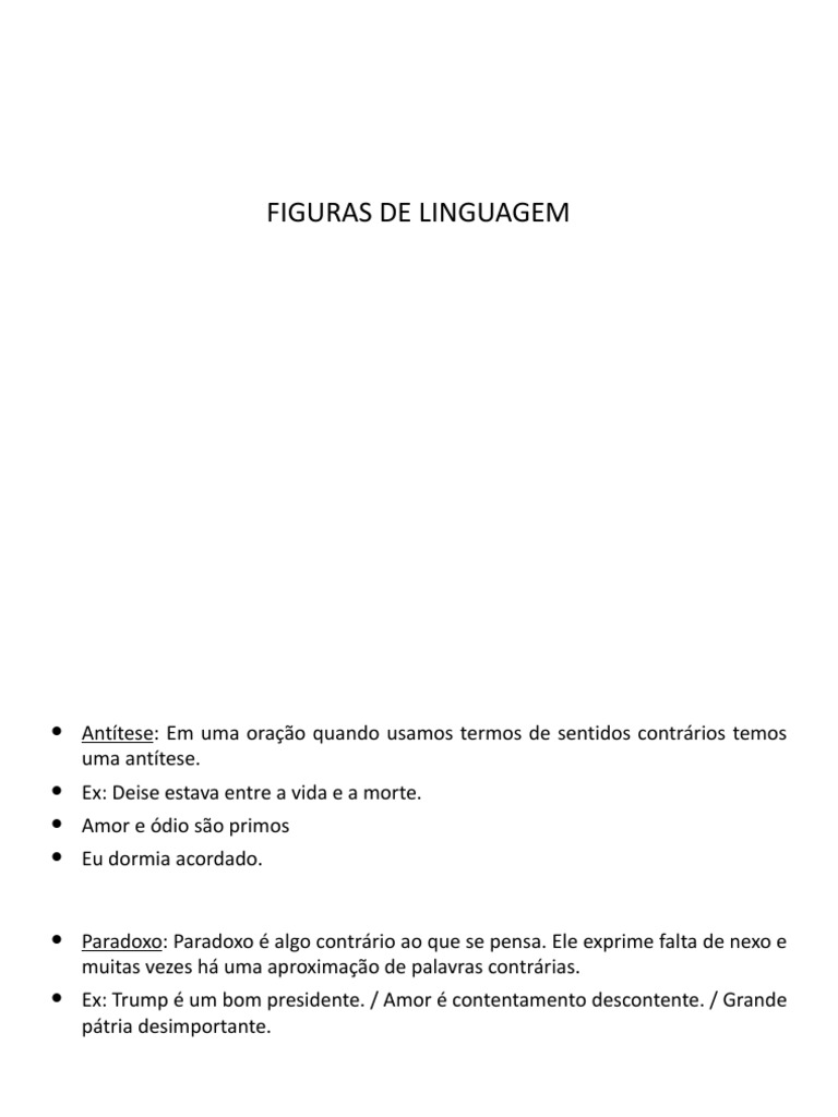 Figuras de Linguagem | PDF | Amor | Linguística