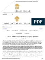 Address To Midwives On The Nature of Their Profession - Papal Encyclicals