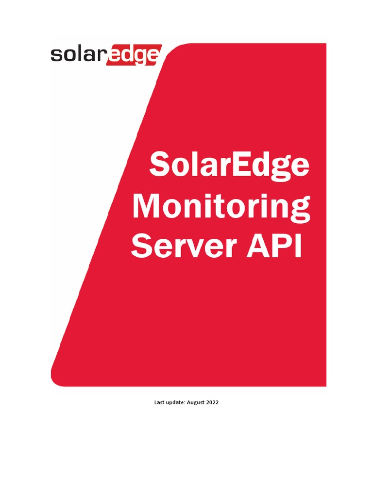 SolarEdge API Documentation Guide | PDF | Hypertext Transfer Protocol ...