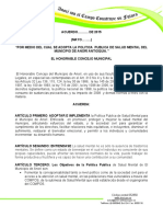 Acuerdo Politica Publica Salud Mental