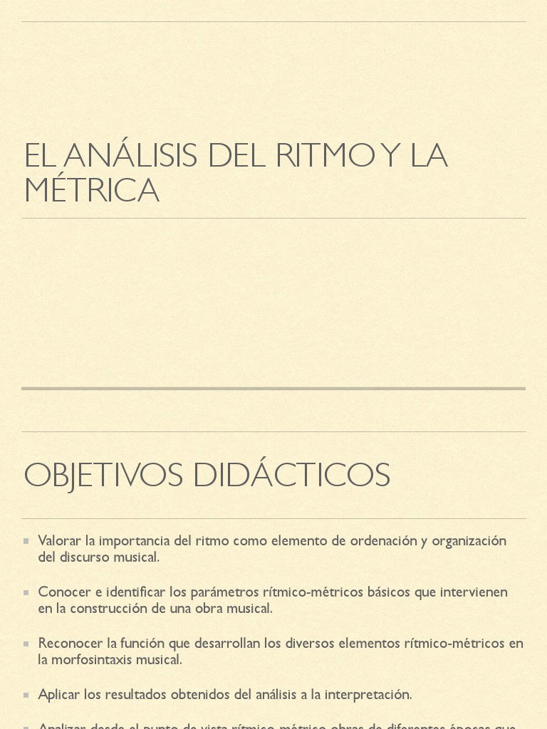 Análisis del Ritmo y Métrica Musical | PDF | Ritmo | Ritmo y medidor