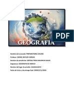 Trabajo de Geografía. Preparatoria.