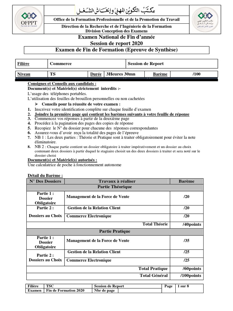 TSC EFF 2020 SYNTHESE SESSION DE REPORT | PDF