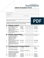 Module Evaluation Form