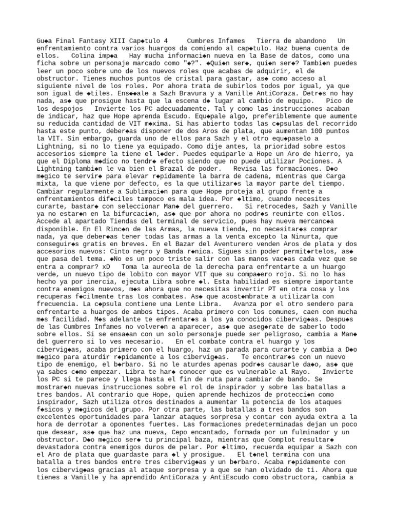 Final Fantasy 13 Guia PDF Historia