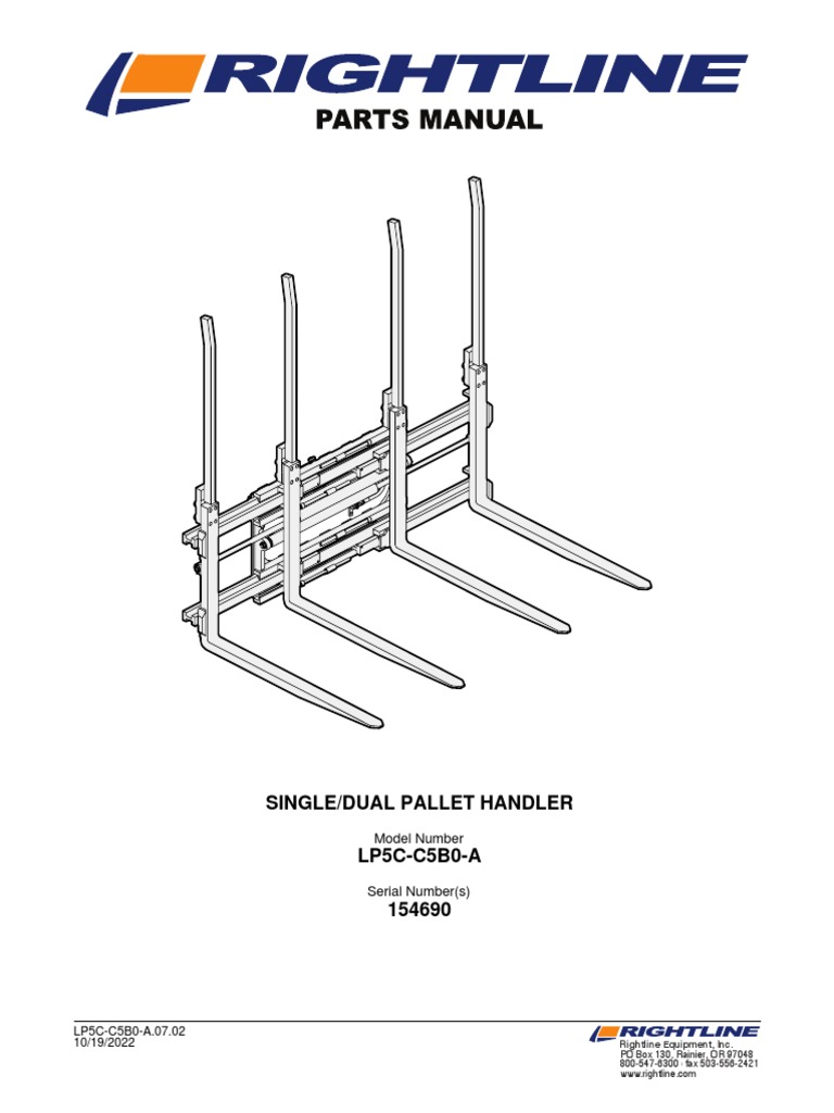 Rightline 154690 Parts Manual | PDF | Manufactured Goods | Mechanical ...