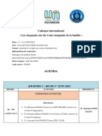 Agenda définitif du Colloque 50 ans du code de la famille