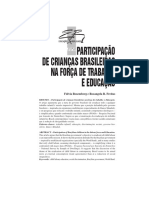 Artigo - Fúlvia Rosemberg - Participação de Crianças Brasileiras Na Força de Trabalho e Educação