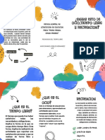 Folleto Tríptico Campaña Informativa de Fomento de La Lectura Colorido Infantil Azul y Amarillo