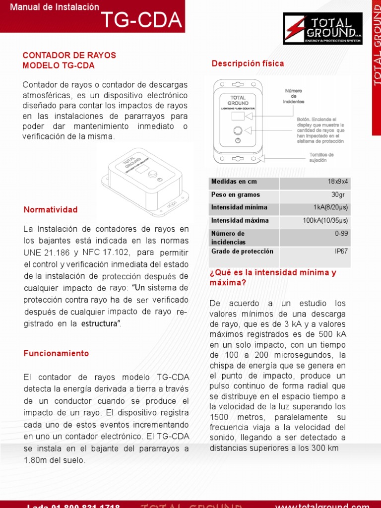 Manual De Instalación Contador De Descargas Pdf Relámpago