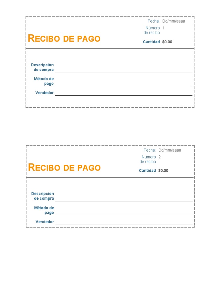 Recibo de Pago WORD | PDF 
