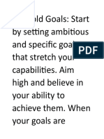 Set Bold Goals