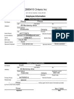 Employee Information Form