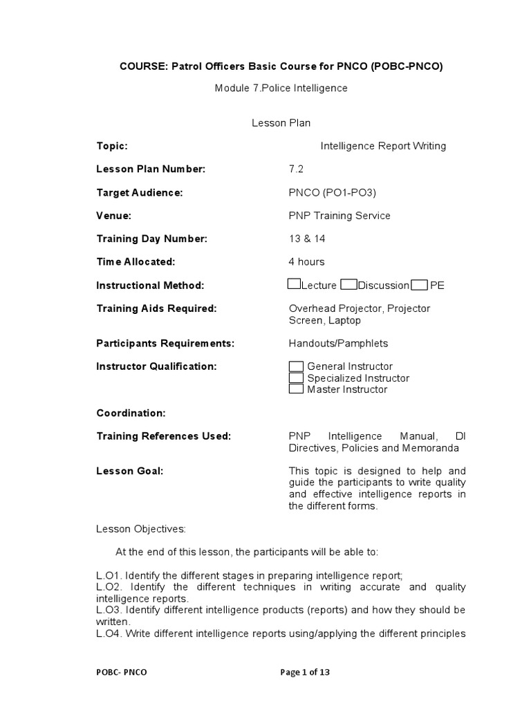 Intelligence Report Writing Essentials | PDF | Classified Information ...