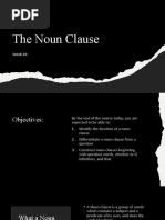 Week 4-The Noun Clause