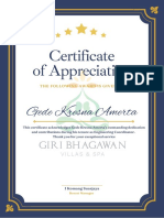 Modern Elegant Certificate of Appreciation