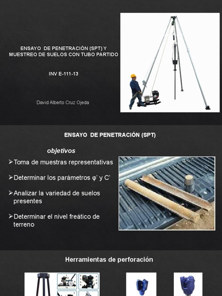 Ensayo de (SPT) y Muestreo PDF