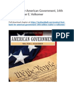Test Bank For American Government 14th Edition Walter e Volkomer